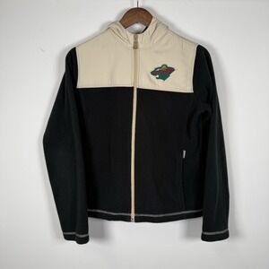 Reebok NHL Minnesota Wild‎ Youth Medium Fleece Jacket Full Zip Hooded Logo